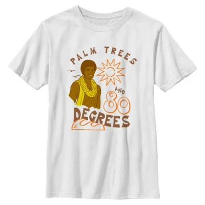 Barbie Kids'  Boys' Ken Palm Trees And 80 Degrees Graphic Short Sleeve T-shirt In White