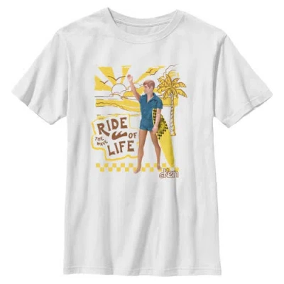 Barbie Kids'  Boys' Ken Ride Of The Wave Life Graphic Short Sleeve T-shirt In White