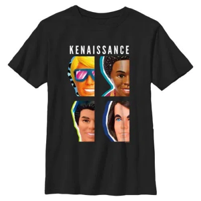 Barbie Kids'  Boys' Kenaissance Portraits Graphic Short Sleeve T-shirt In Black