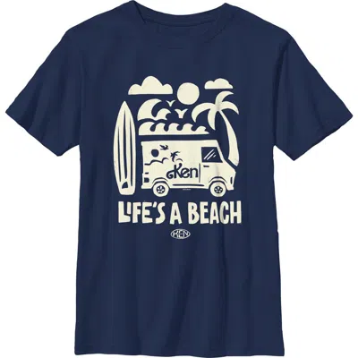 Barbie Kids'  Boys' Life Is A Beach Graphic Short Sleeve T-shirt In Blue