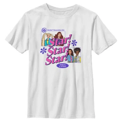 Barbie Kids'  Boys' She Is A Star Graphic Short Sleeve T-shirt In White