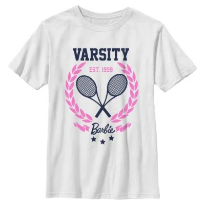 Barbie Kids'  Boys' Varsity Established 1959 Graphic Short Sleeve T-shirt In White