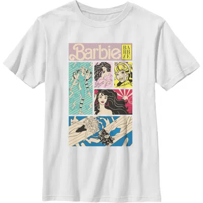Barbie Kids'  Boys' Vintage Comic Book Portraits Graphic Short Sleeve T-shirt In White