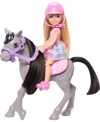Barbie Chelsea Doll And Horse Toy Set, Includes Helmet Accessory, Doll Bends At Knees To "ride" Pony In Multi