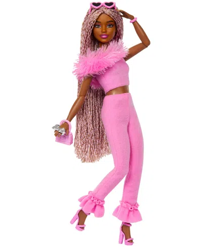 Barbie Kids' Deluxe Style Doll 4 In Soft Pink Jumpsuit, Pink And Brown Braided Hair In Multi-color