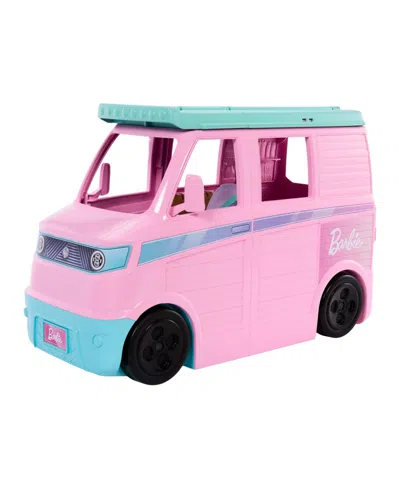 Barbie Kids' Dream Land Road Trip Camper 20-piece Playset With Puppy & Travel Accessories, Ages 3+ In Pink