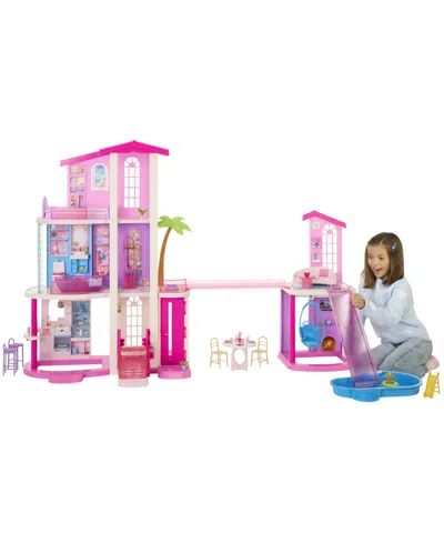 Barbie Kids' Dreamhouse 3-story Dollhouse With 2 Pools, 2 Slides, And Working Elevator, 65+ Pieces In Multi