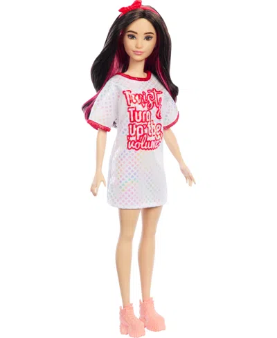 Barbie Kids' Fashionistas Doll 214, Black Wavy Hair With Twist 'n' Turn Dress And Accessories, 65th Anniversary In Multi