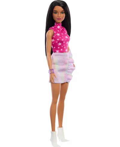 Barbie Kids' Fashionistas Doll 215 With Black Straight Hair And Iridescent Skirt, 65th Anniversary In Multi