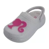Barbie Faux Fur Toddler Girls Round Closed Toe Clogs In White