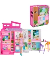 BARBIE GETAWAY DOLL HOUSE WITH BARBIE DOLL, 4 PLAY AREAS AND 11 DECOR ACCESSORIES