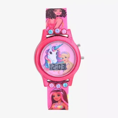 Barbie Kids' Girls Digital Multicolor Strap Watch Bdt4102jc In Pink
