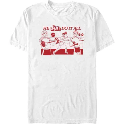 Barbie He Ken Do It All Short Sleeve Graphic T-shirt In White