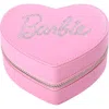 Barbie Heart-shaped Jewelry Case For Travel In Pink