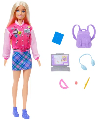 Barbie Kids' I Love School Toy Set With 7 Accessories, Blonde Fashion Doll Wears Removable Look In Multi-color