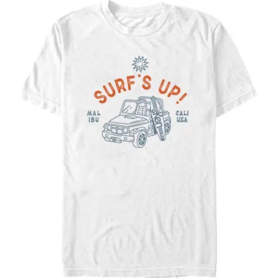 Barbie Malibu Surf's Up Short Sleeve Graphic T-shirt In White