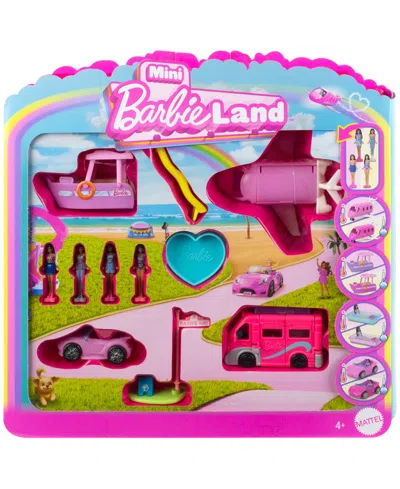 Barbie Kids' Mini Land 4-pack Doll Vehicle Set In Multi-color