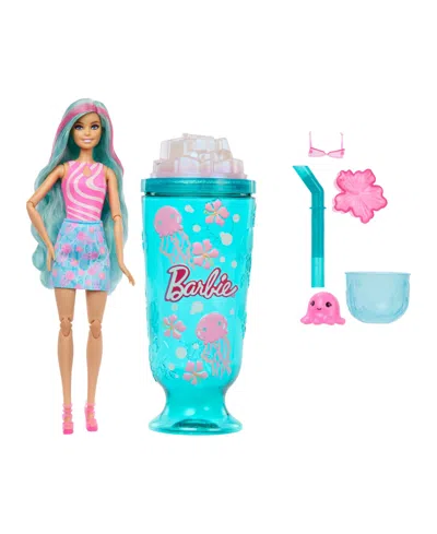 Barbie Kids' Pop Reveal Sea Slushy Series 12.75" Color-change Hair Fashion Doll With Scented Pet, Ages 3+ In No Color