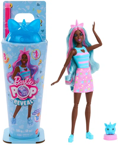 Barbie Kids' Pop Reveal Shakes Series Doll & Accessories Set, Scented Sweet Unicorn Fashion Doll In Multi-color