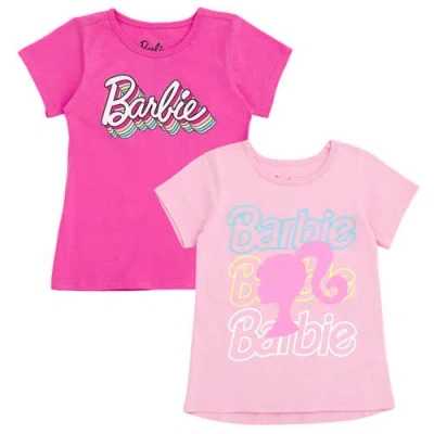 Barbie Kids'  Sensory Friendly 2-pack T-shirts In Pink