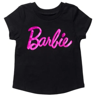 Barbie Kids'  Short Sleeve T-shirt In Black