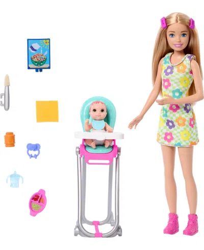 Barbie Kids' Skipper Babysitters Inc. And Play Set, Includes Doll With Blonde Hair, Baby, And Mealtime Accessorie In Multi