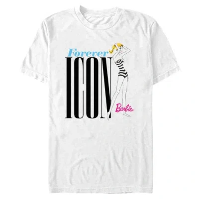 Barbie Striped Swimsuit Forever Icon Short Sleeve Graphic T-shirt In White