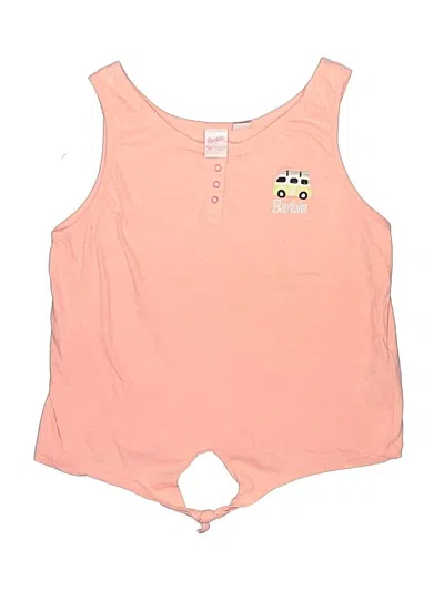 Pre-owned Barbie Kids' Tank Top Pink Keyhole Neckline Tops