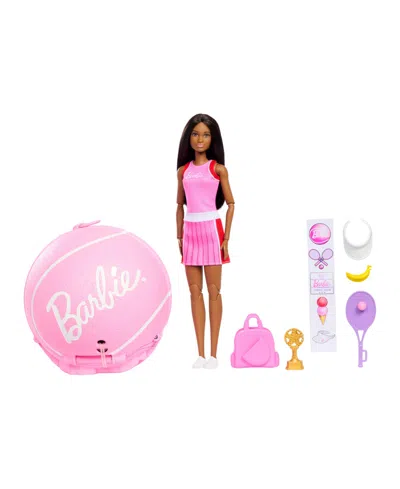 Barbie Kids' Team  Roll & Reveal Tennis Player Brunette 12.75" Fashion Doll, Ages 5+ In Multi