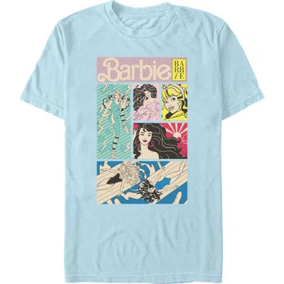Barbie Vintage Comic Book Portraits Short Sleeve Graphic T-shirt In Blue