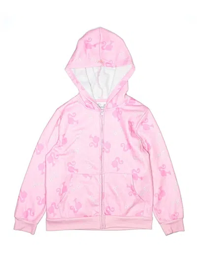 Pre-owned Barbie Kids' Zip Up Hoodie In Pink
