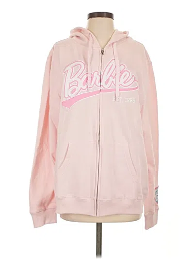 Barbie Zip Up Hoodie In Pink