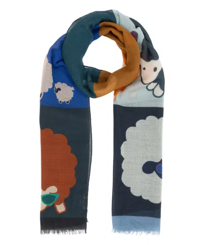 Barbieri Wool Scarf In Blue