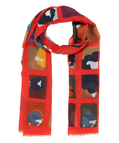 Barbieri Wool Scarf In Red