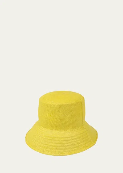 Barbisio Becky Straw Bucket Hat In Ye1