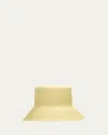 Barbisio Becky Straw Bucket Hat In Yellow