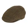 Barbour - Cairn Flat Cap Ol34 Olive Blue Red Mha0706 In Gray