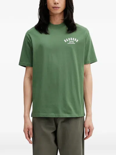 Barbour 1976 Graphic-print Oversize-fit T-shirt In Green