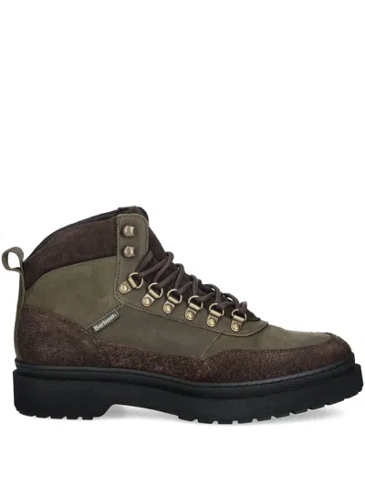 Barbour 30mm Lace-up Panelled Boots In Green