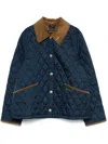 Barbour 30th Anniversary Cropped Liddesdale Womens Quilt In Blue