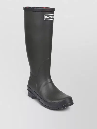 Barbour Abbey Rubber Sole Slip Resistant Tall Boots Waterproof In Black