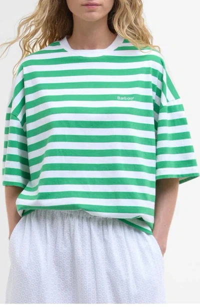 Barbour Abby Stripe Oversize Logo T-shirt
