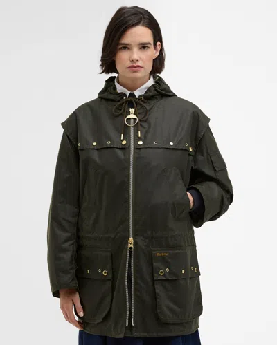 Barbour Aberford Womens Wax Jacket In Green