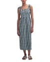 Barbour Abigail Gingham Cotton Midi Sundress In Blue Haze Gingham