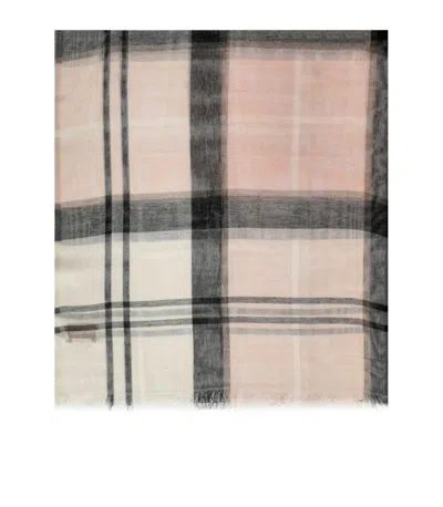 Barbour Abigail Pink Scarf In Brown