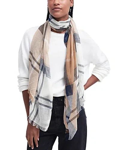 Barbour Abigail Tartan Scarf In Tan