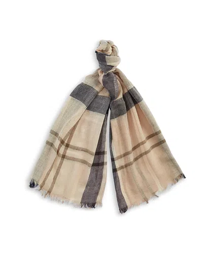 Barbour Abigail Tartan Scarf In Gray
