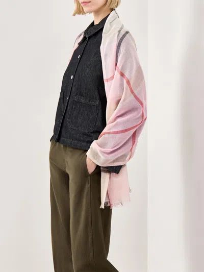 Barbour Abigail Tartan Scarf In Pink