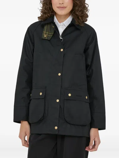 Barbour Acorn Buttoned Pocket Jacket In Black