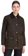 Barbour Acorn Wax Jacket Olive/classic In Olive/classic